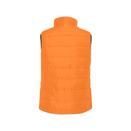 color pumpkin Men's Padded Vest Jacket (Model H44)