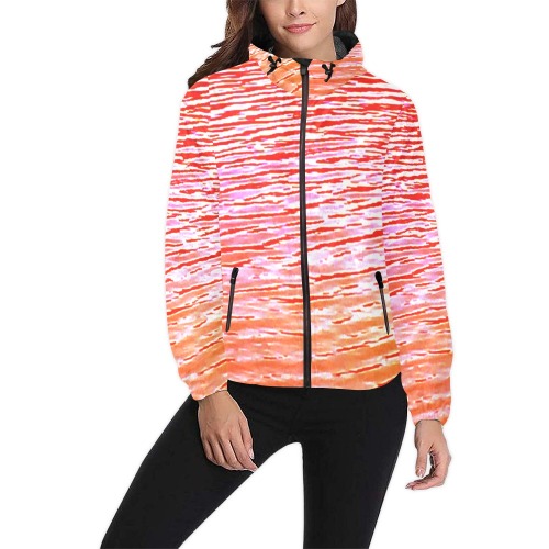 Orange and red water Unisex All Over Print Windbreaker (Model H23)