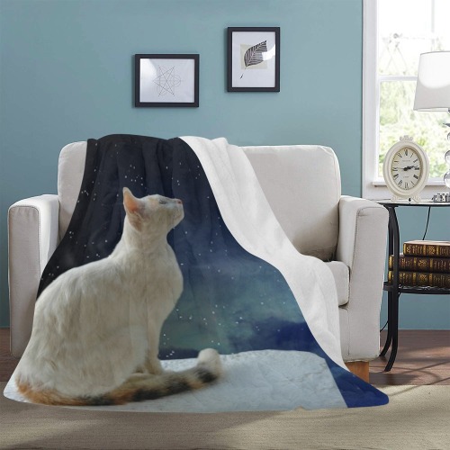 Cat and Moon Ultra-Soft Micro Fleece Blanket 60"x80"