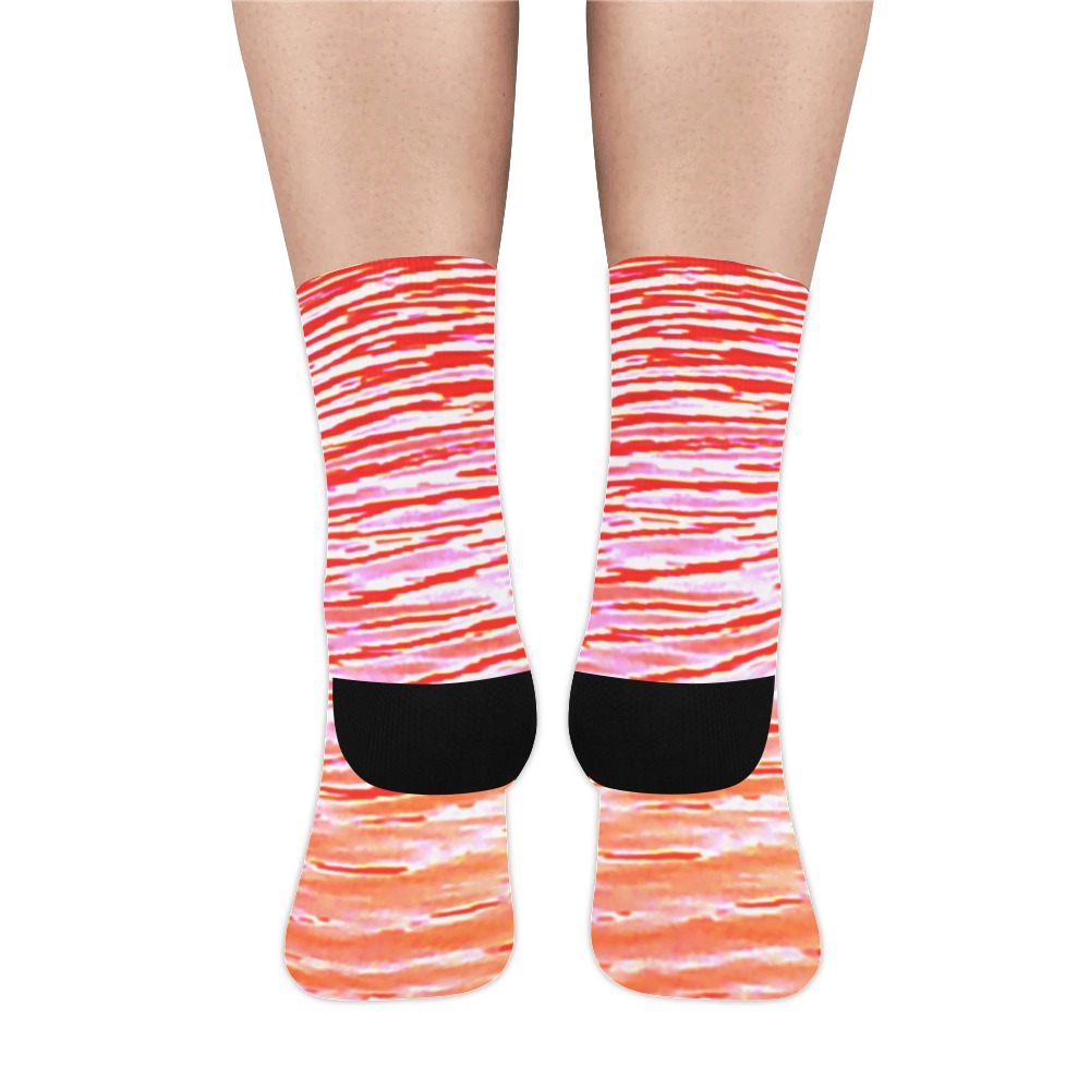 Orange and red water Trouser Socks