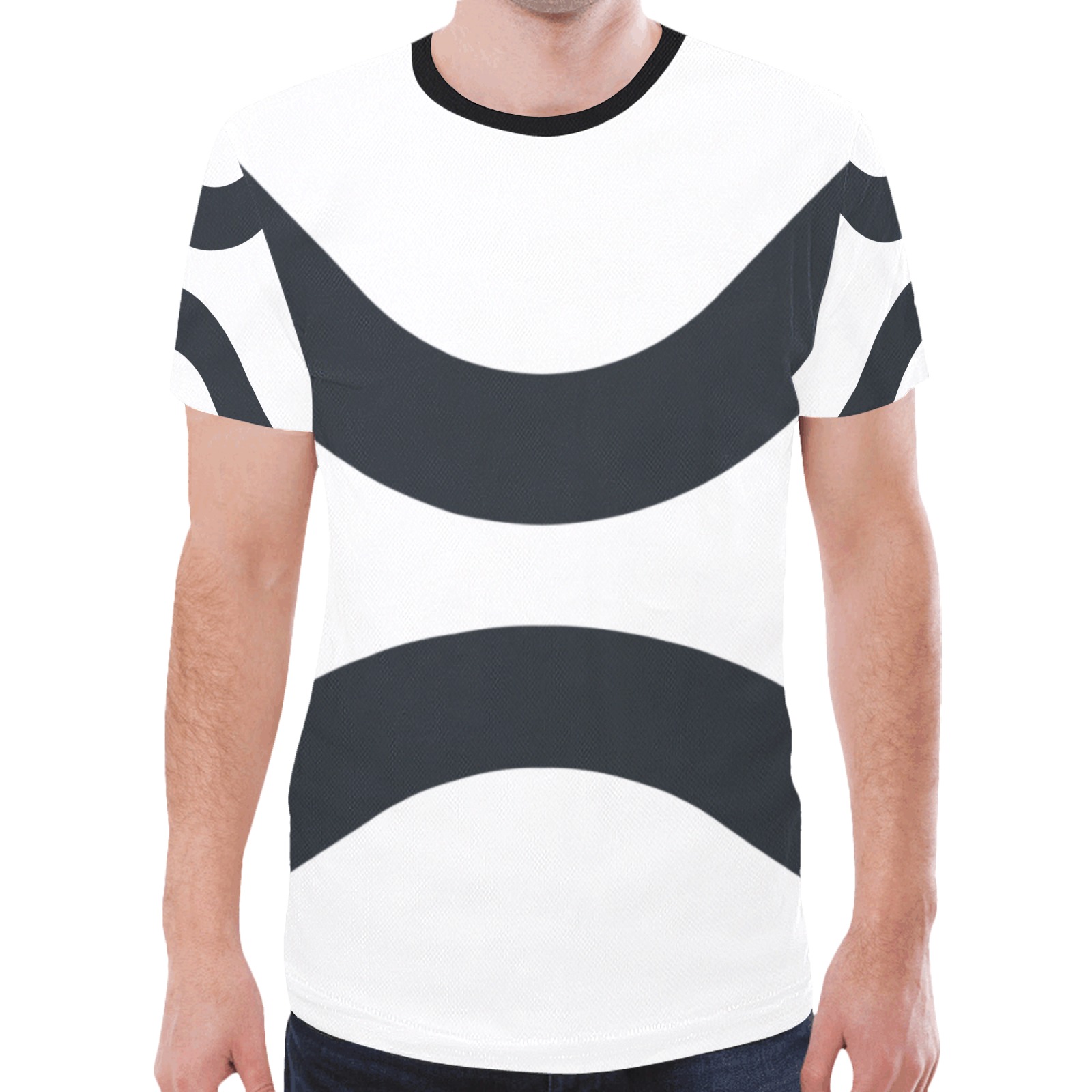X WHITE SHIRT MEN MODEL A New All Over Print T-shirt for Men (Model T45)