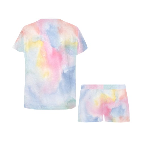 Colorful watercolor Women's Short Pajama Set