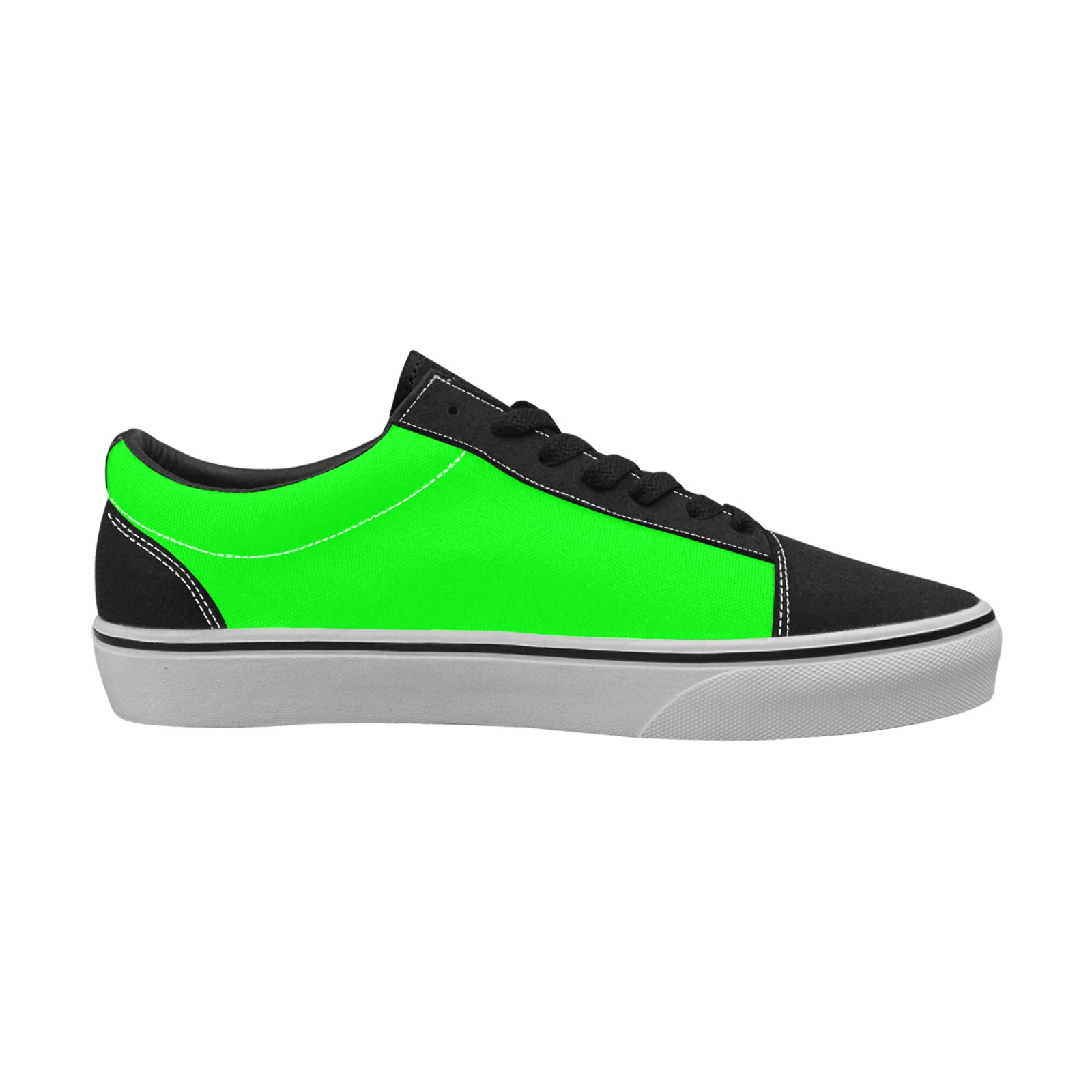 color lime Men's Low Top Skateboarding Shoes (Model E001-2)
