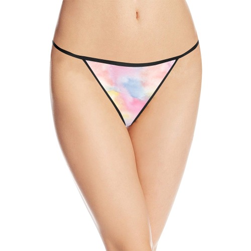Colorful watercolor Women's All Over Print G-String Panties (Model L35)