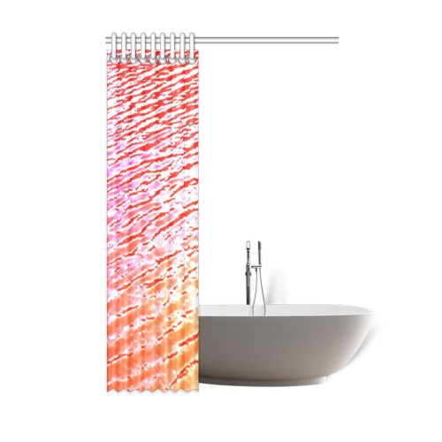 Orange and red water Shower Curtain 48"x72"