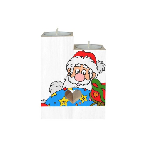 Santa by Nico Bielow Wooden Candle Holder (Without Candle)