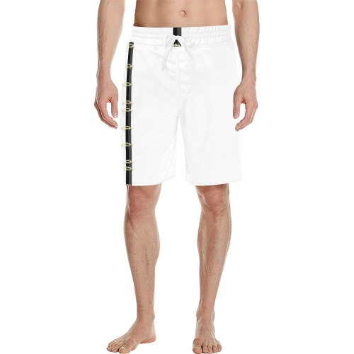 White Racer HNDRX Men's All Over Print Casual Shorts (Model L23)