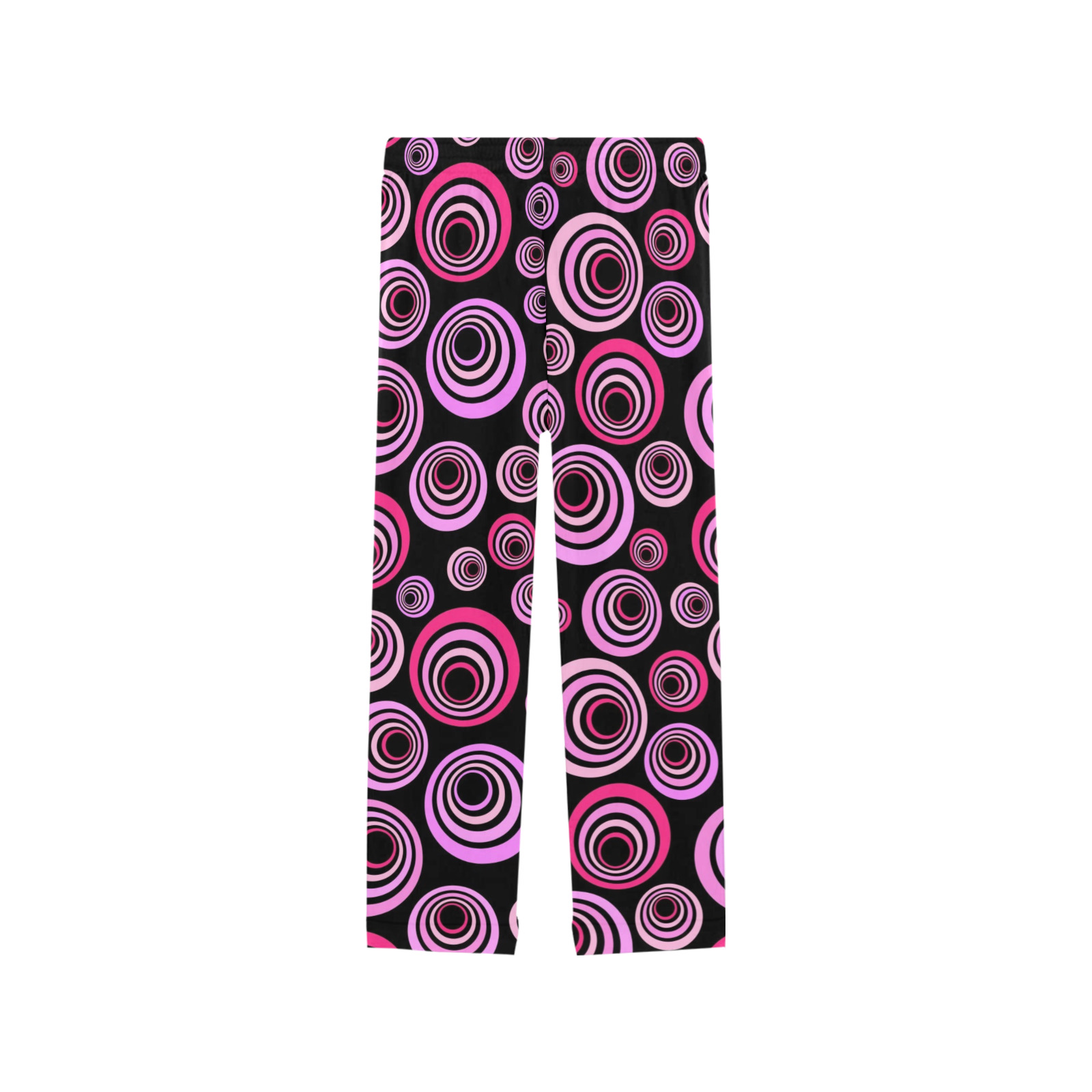 Retro Psychedelic Pretty Pink Pattern Women's Pajama Trousers