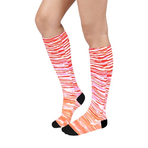 Orange and red water Over-The-Calf Socks