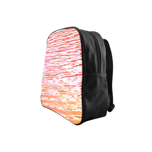 Orange and red water School Backpack (Model 1601)(Small)