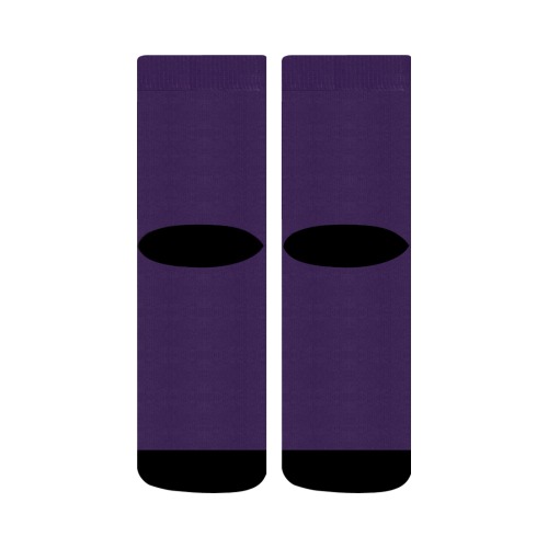 color Russian violet Crew Socks