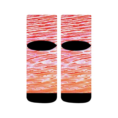 Orange and red water Quarter Socks