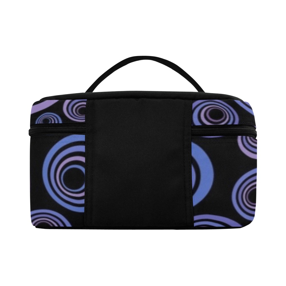 Retro Psychedelic Pretty Purple Pattern Cosmetic Bag/Large (Model 1658)