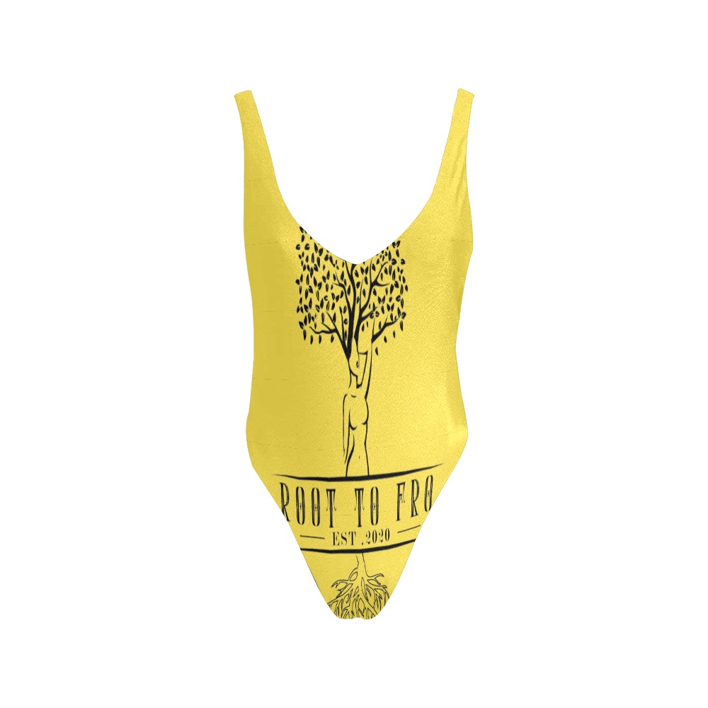 roottofro swimwear Sexy Low Back One-Piece Swimsuit (Model S09)