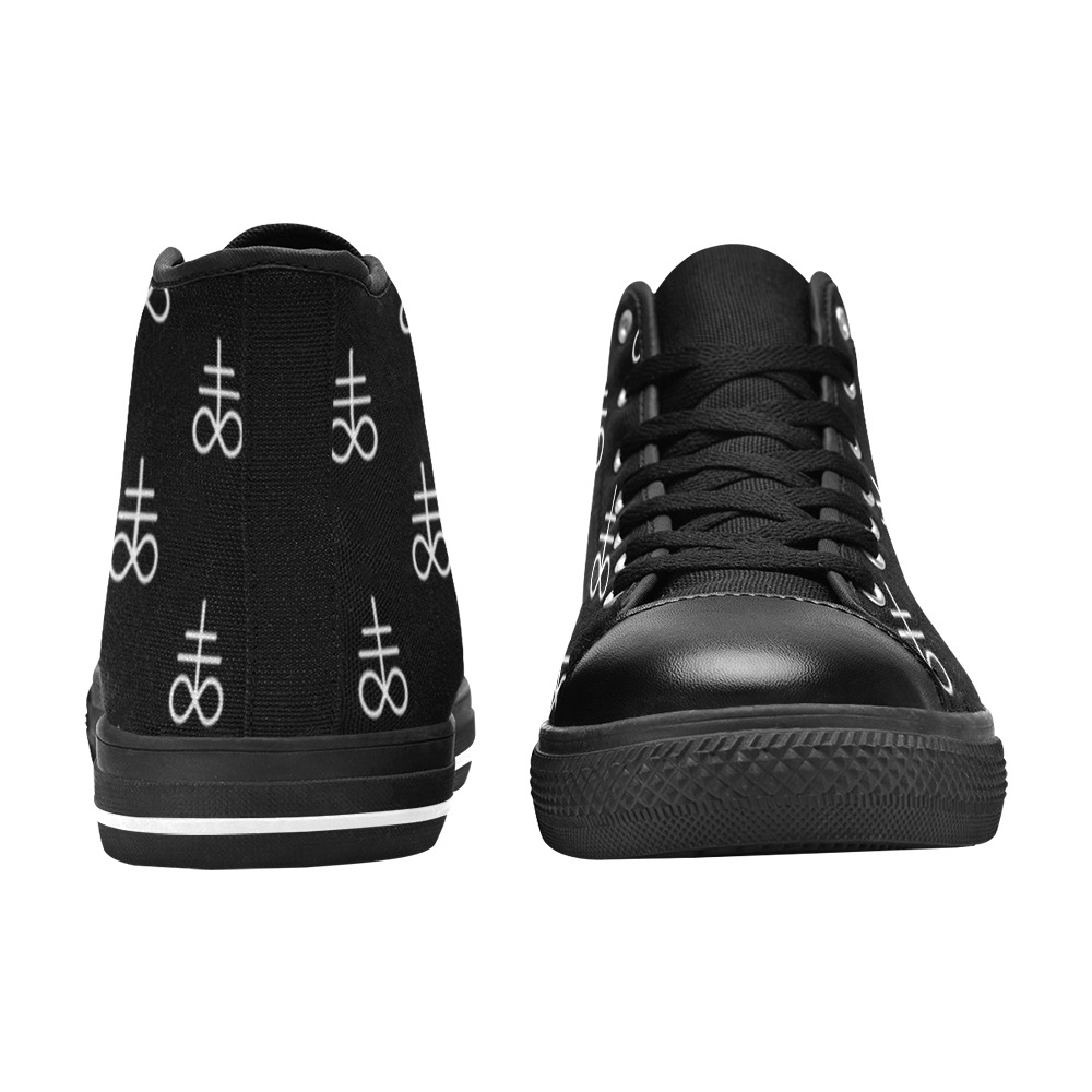 Leviathan Cross Women's Classic High Top Canvas Shoes (Model 017)