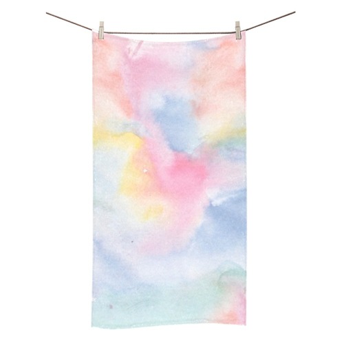 Colorful watercolor Bath Towel 30"x56"