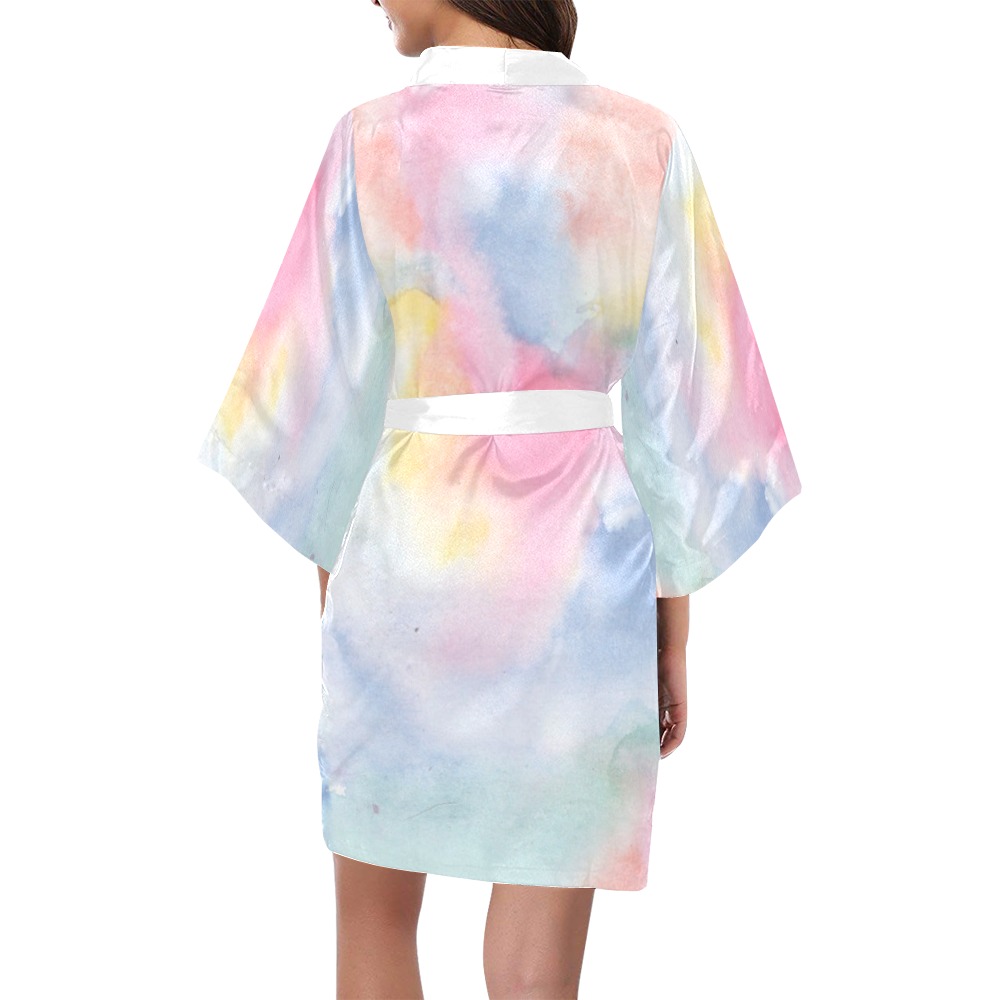 Colorful watercolor Kimono Robe