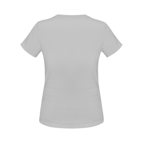 Womens T-shirt Gray Women's T-Shirt in USA Size (Front Printing Only)