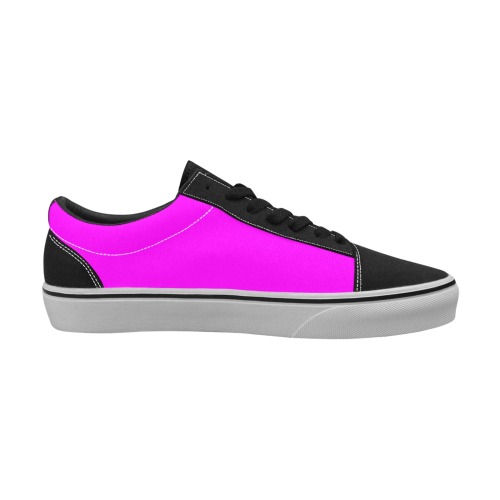 color fuchsia / magenta Men's Low Top Skateboarding Shoes (Model E001-2)