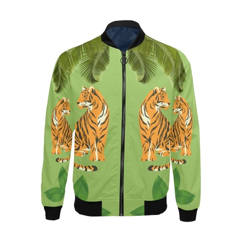 chaqueta bomber de hombre diseño tigres All Over Print Bomber Jacket for Men (Model H19)