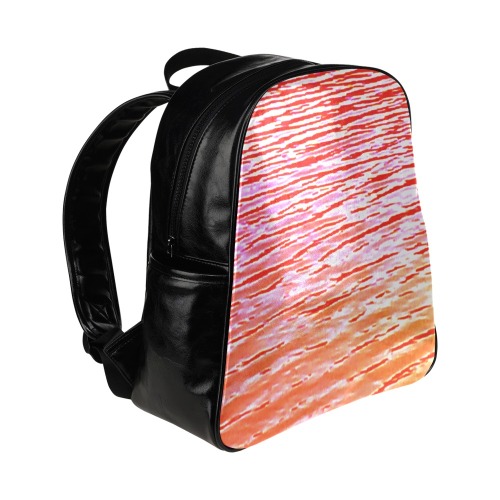 Orange and red water Multi-Pockets Backpack (Model 1636)
