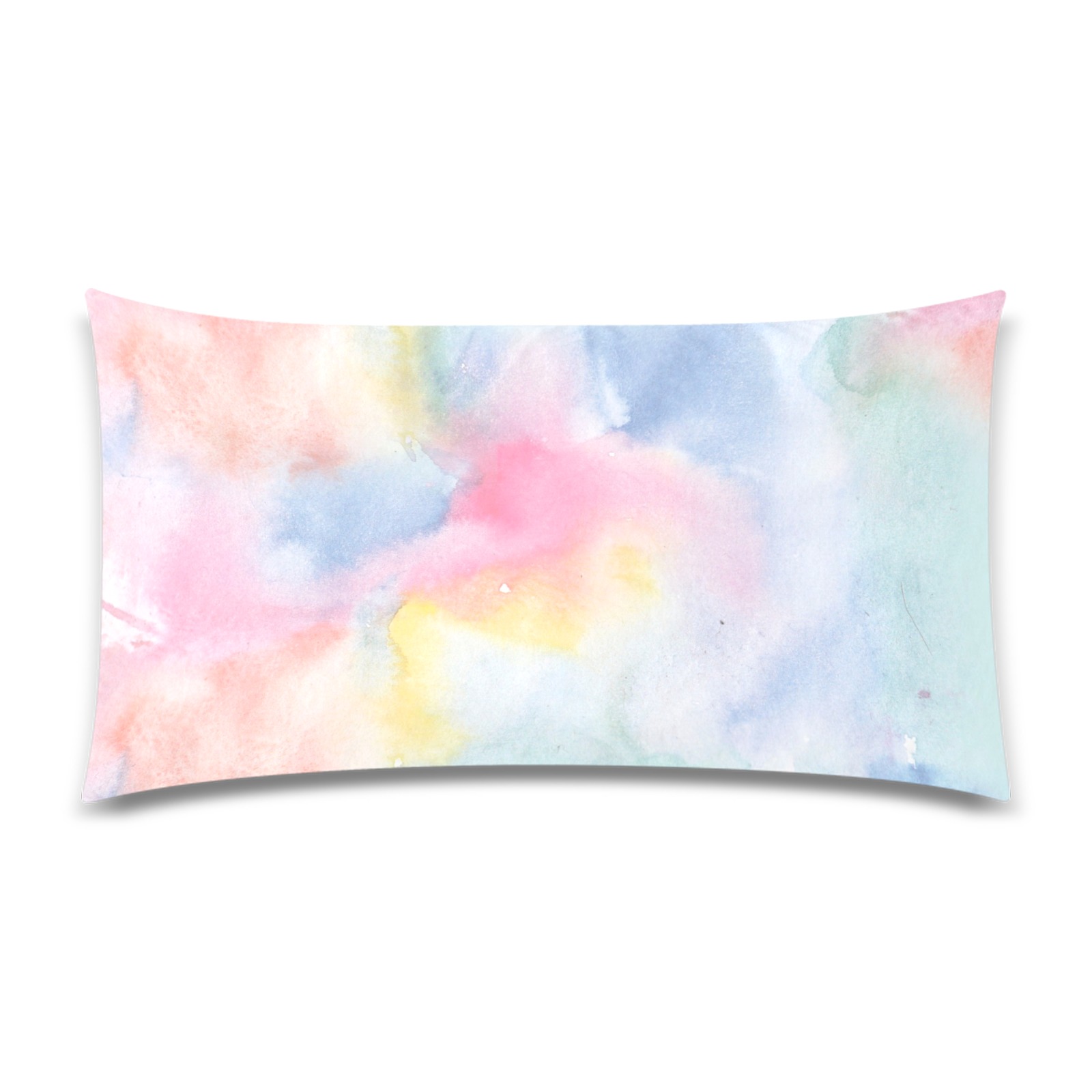 Colorful watercolor Rectangle Pillow Case 20"x36"(Twin Sides)