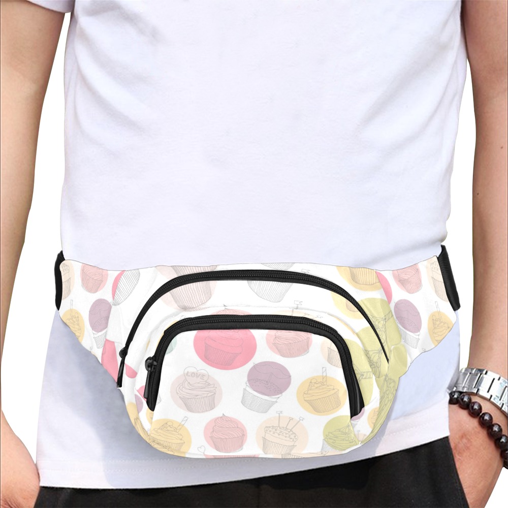 Colorful Cupcakes Fanny Pack/Small (Model 1677)