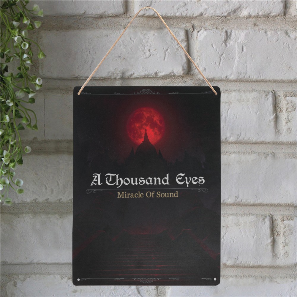 A Thousand Eyes Metal Artwork Metal Tin Sign 12"x16"