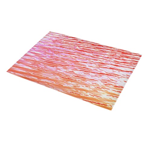 Orange and red water Azalea Doormat 30" x 18" (Sponge Material)