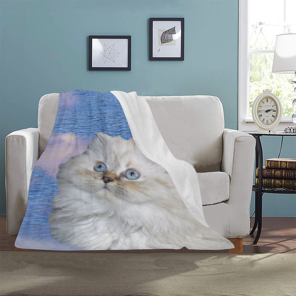 Cat and Water Ultra-Soft Micro Fleece Blanket 30''x40''