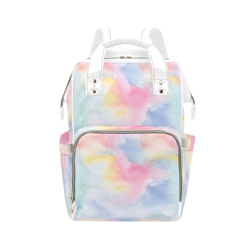 Colorful watercolor Multi-Function Diaper Backpack/Diaper Bag (Model 1688)