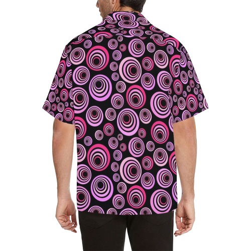 Retro Psychedelic Pretty Pink Pattern Hawaiian Shirt (Model T58)