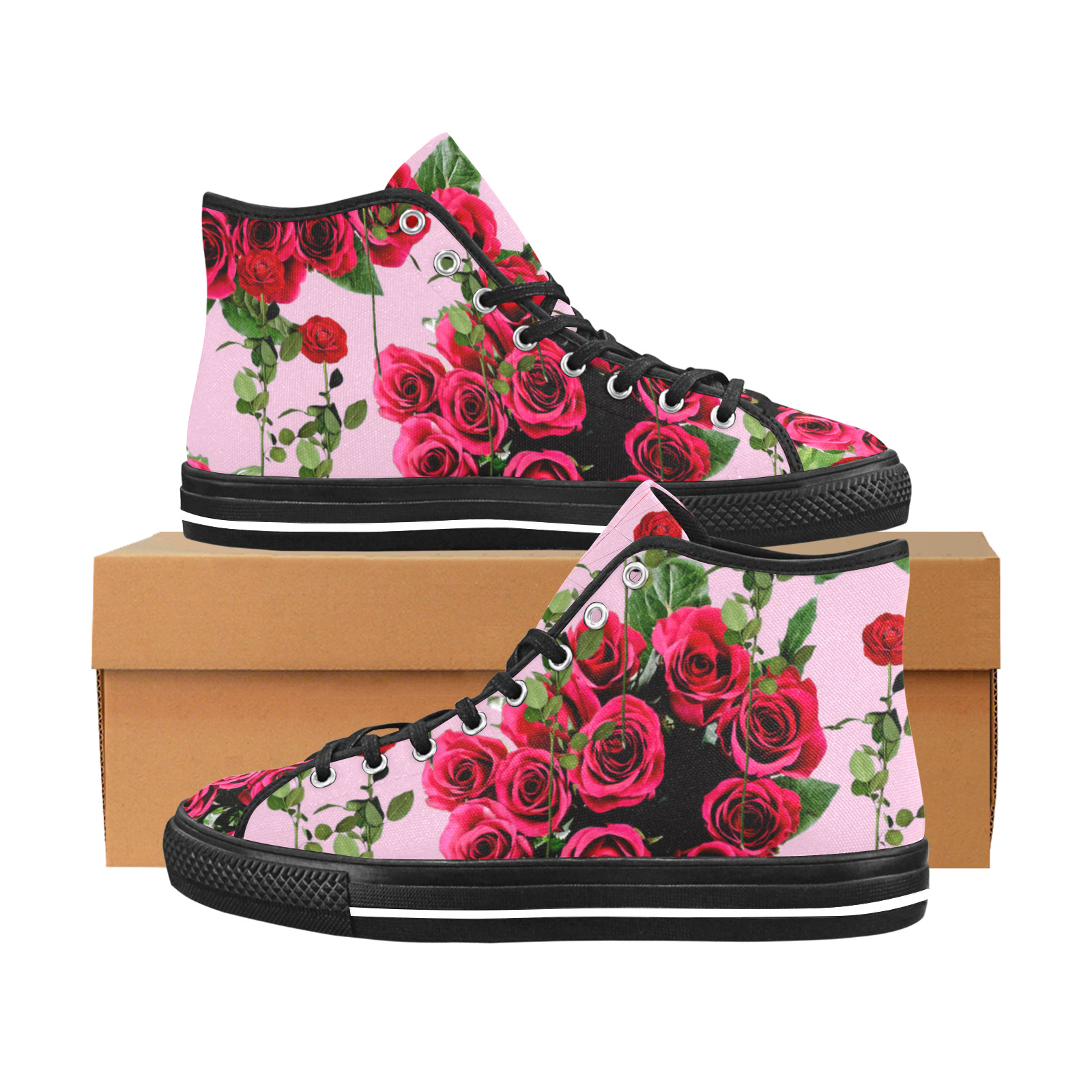 roses pink Vancouver H Women's Canvas Shoes (1013-1)