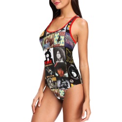 Album Art Red Trim Marc Bolan & T.Rex Swim Suit Vest One Piece Swimsuit (Model S04)