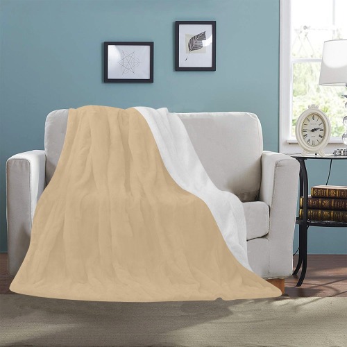 color tan Ultra-Soft Micro Fleece Blanket 50"x60"