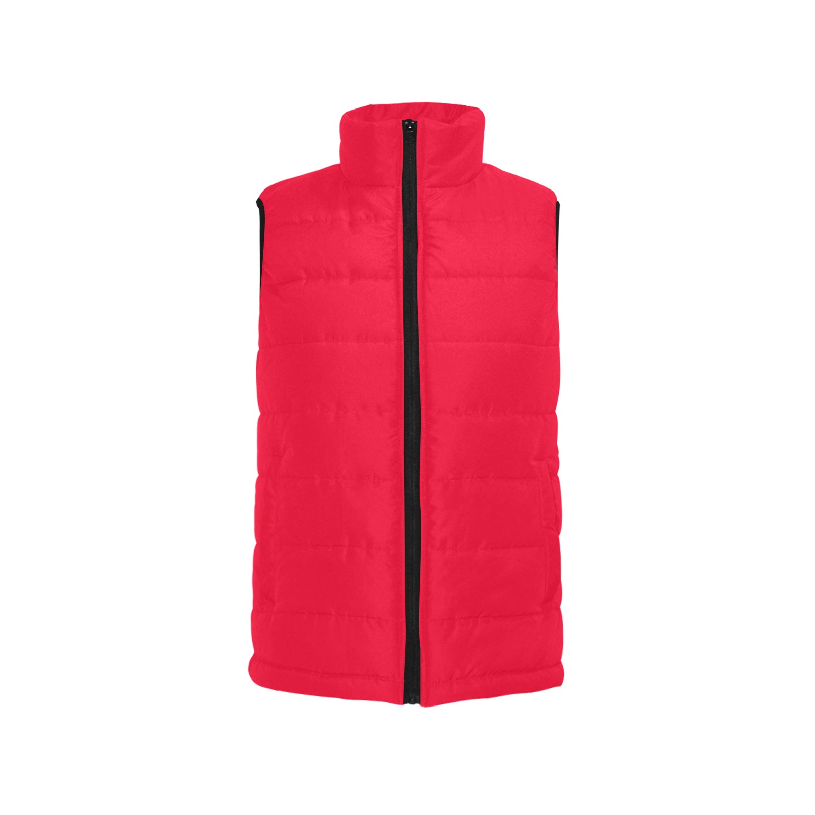 color Spanish red Men's Padded Vest Jacket (Model H44)