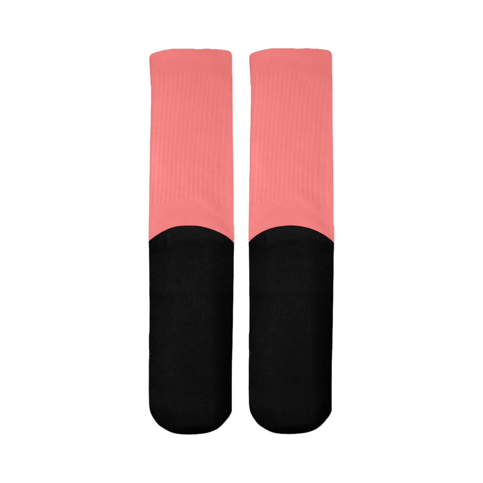 color light red Mid-Calf Socks (Black Sole)