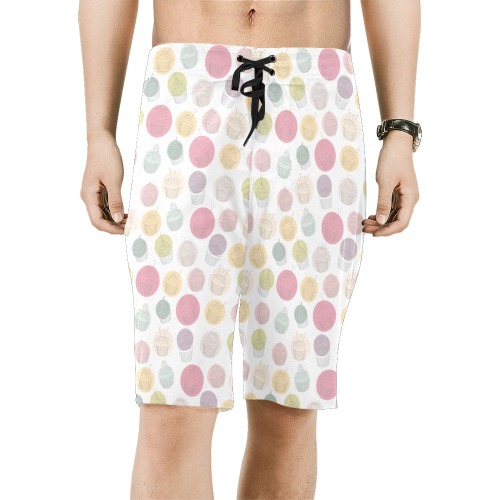 Colorful Cupcakes Men's All Over Print Board Shorts (Model L16)