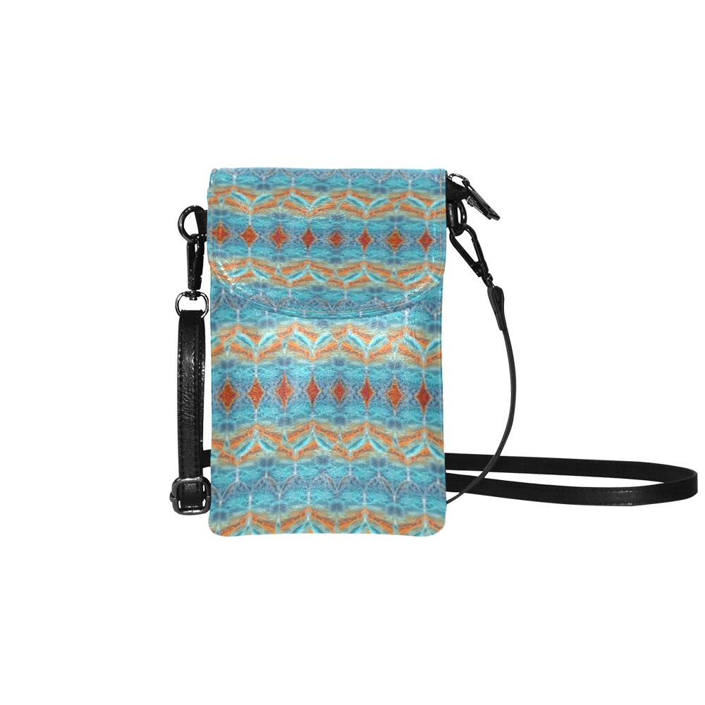 blue variation Small Cell Phone Purse (Model 1711)