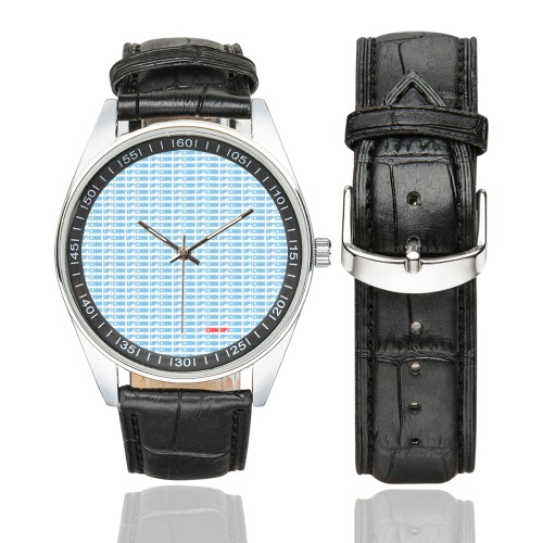Warmest Wishes (2) Men's Casual Leather Strap Watch(Model 211)