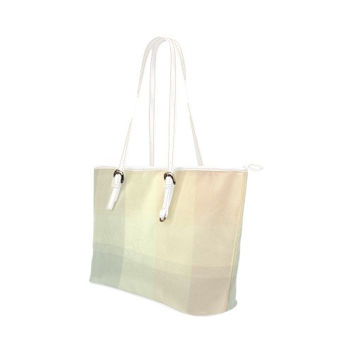 Candy Sweet Pastel Pattern Leather Tote Bag/Small (Model 1651)