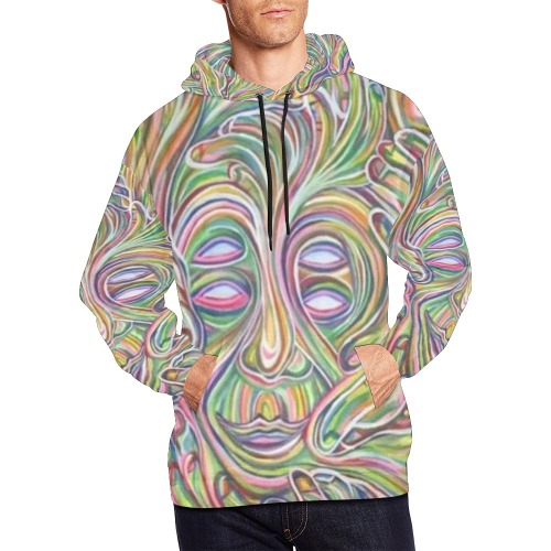 between the lines All Over Print Hoodie for Men (USA Size) (Model H13)