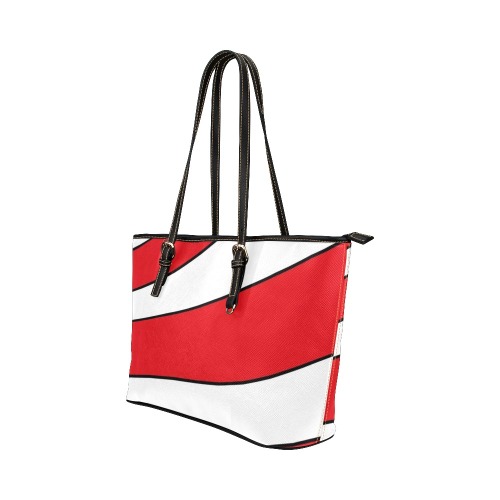 Zip Line Leather Tote Bag/Small (Model 1651)