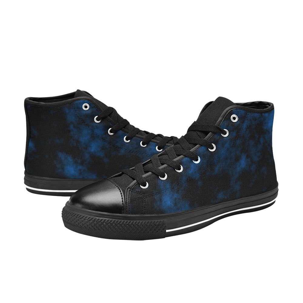 Necrosis - Blue Men’s Classic High Top Canvas Shoes (Model 017)