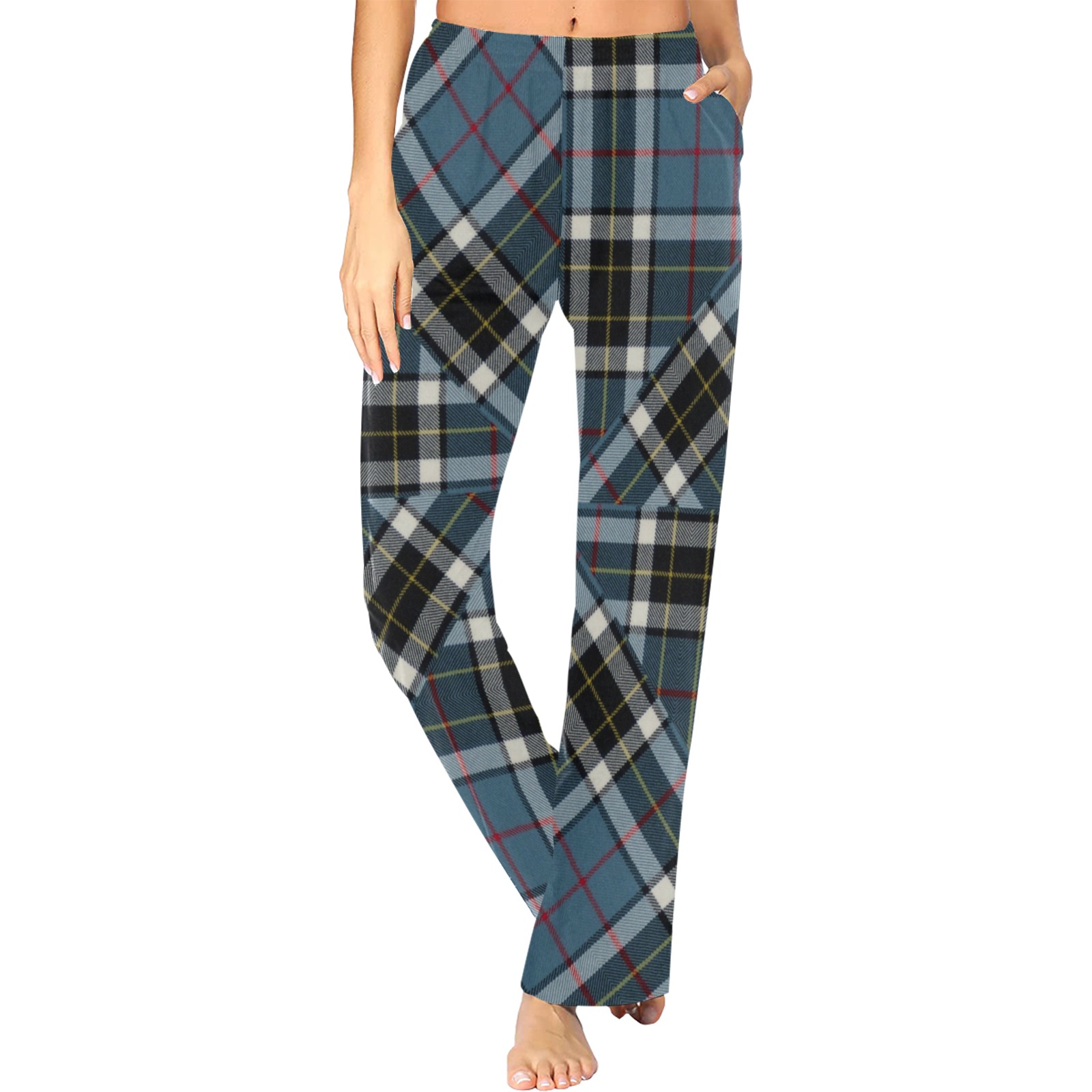 Thompson Blue Tartan Women's Pajama Trousers