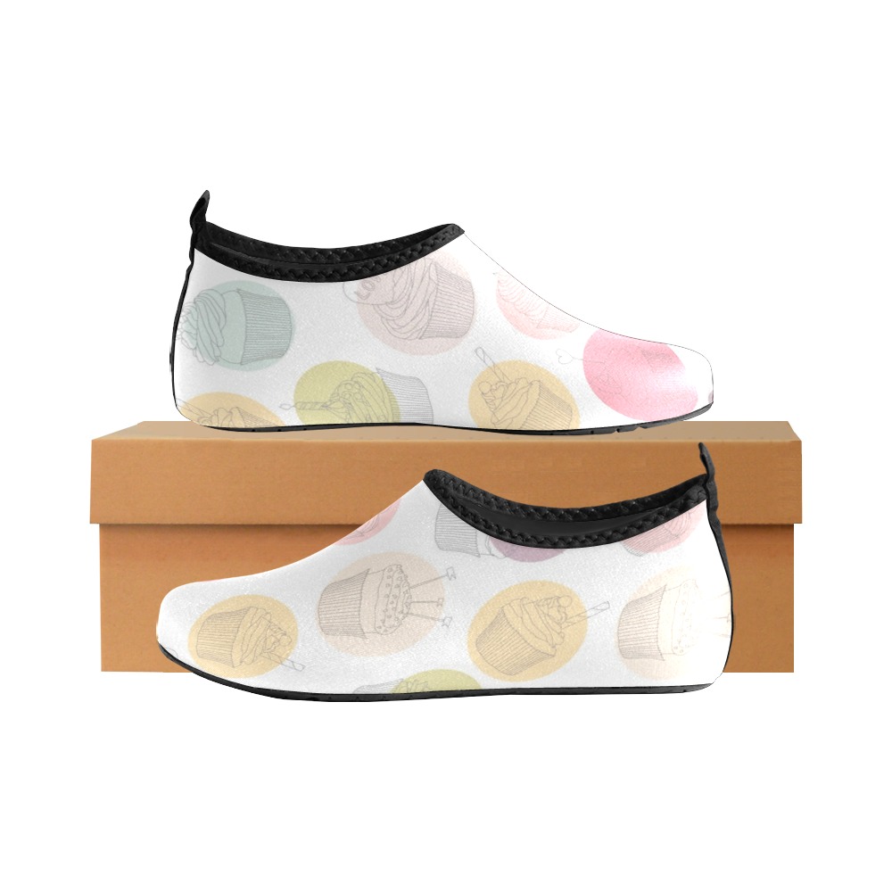 Colorful Cupcakes Men's Slip-On Water Shoes (Model 056)
