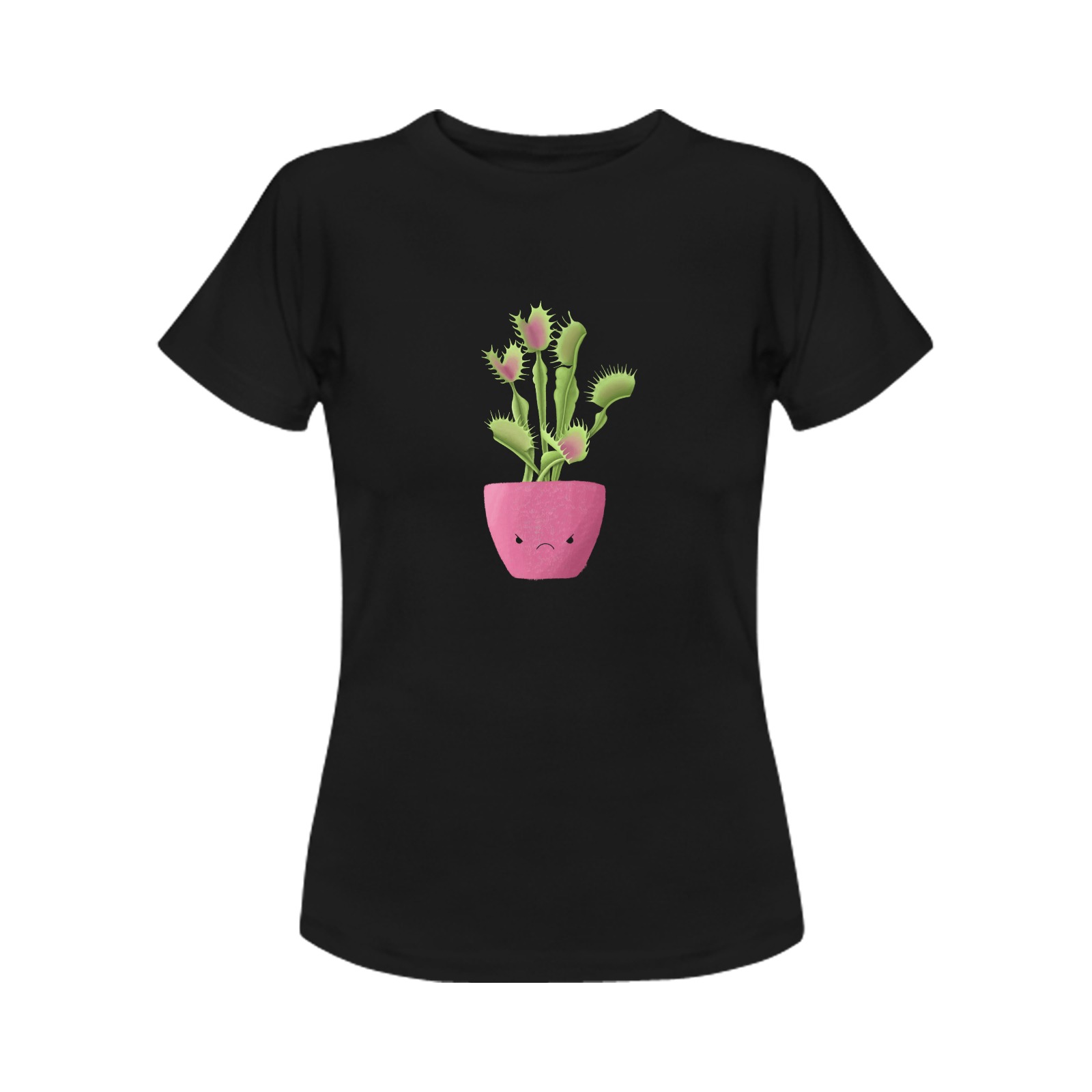 Venus fly trap angry plant Women's T-Shirt in USA Size (Front Printing Only)