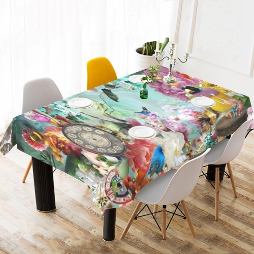 The Secret Garden Cotton Linen Tablecloth 60"x120"