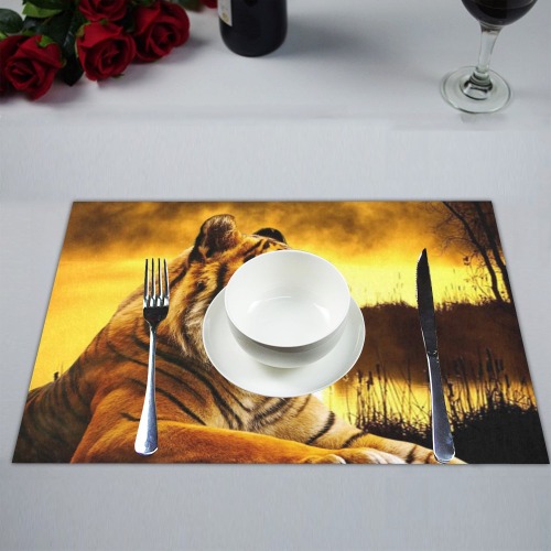 Tiger and Sunset Placemat 14’’ x 19’’ (Set of 6)