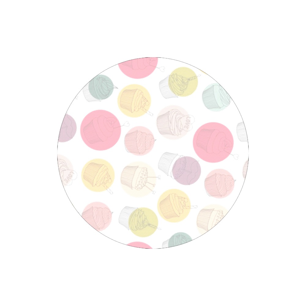 Colorful Cupcakes Round Mousepad